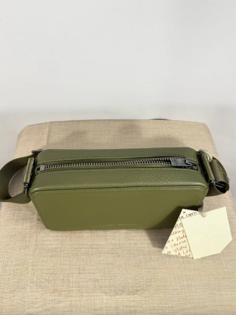 Status Anxiety Delirium Bag Khaki Green NWT Leather Shoulder Crossbody Handbag